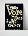 Counter Culture Poster - Your Vote Makes A Difference Counter Culture Vintage Framed Prints Poster 16x20