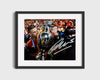 Dani Olmo Spain Autograph Print - Trophy Kiss Soccer FramedSportPrints Gallery Frame 16x20
