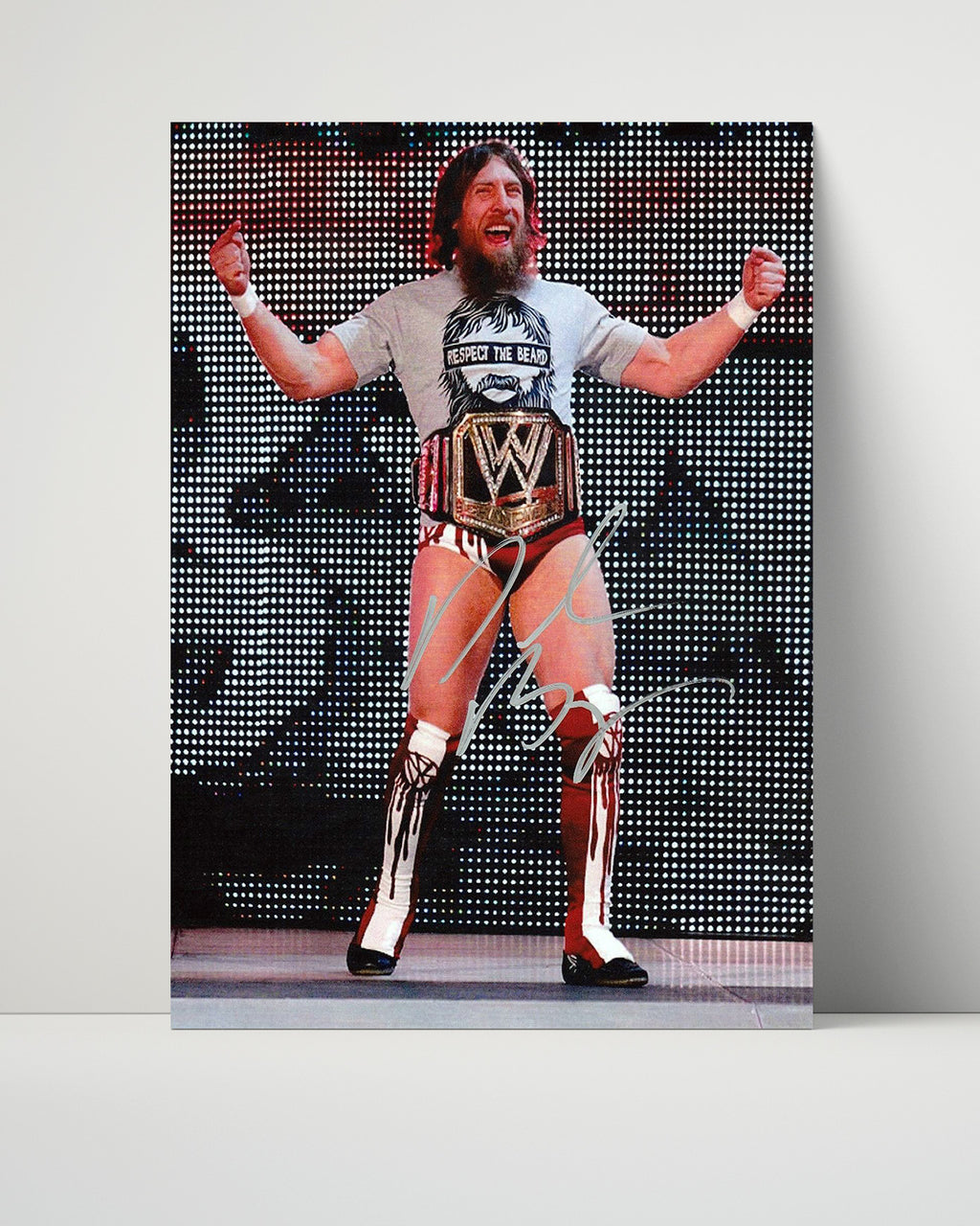 Unframed Daniel Bryan - The Yes Movement - Autograph Promo Print Unframed Print - Wrestling FSP - Unframed