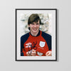 David Beckham Autograph Print - England - Young Star Soccer FramedSportPrints Gallery Frame 16x20