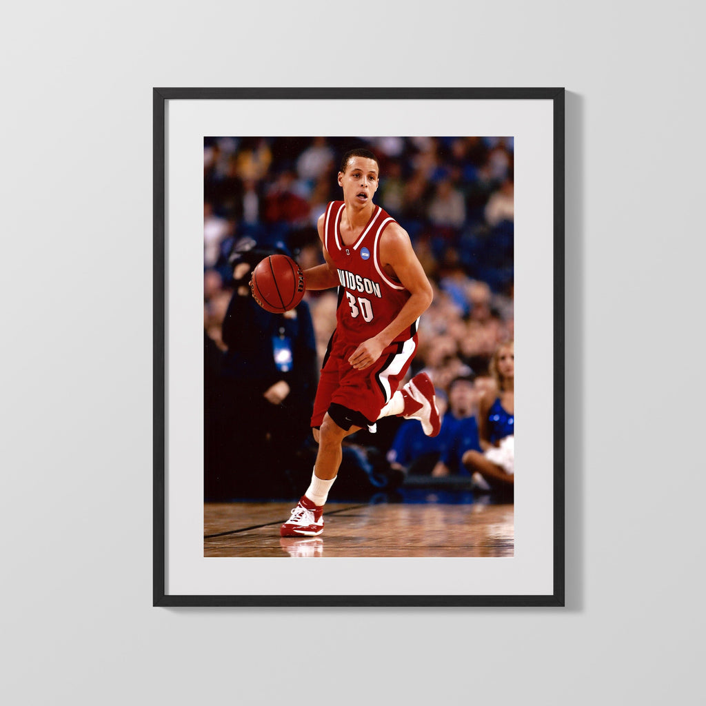 Davidson Autograph Print - Stephen Curry - Baby-Faced Assassin College FSPrints Gallery Frame 16x20