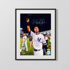Derek Jeter Autograph Print - Farewell Cap Tip - Captain Goodbye