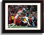 Framed DeVonta Smith - Philadelphia Eagles - Super TD Catch Print Framed Print - Pro Football FSP - Framed