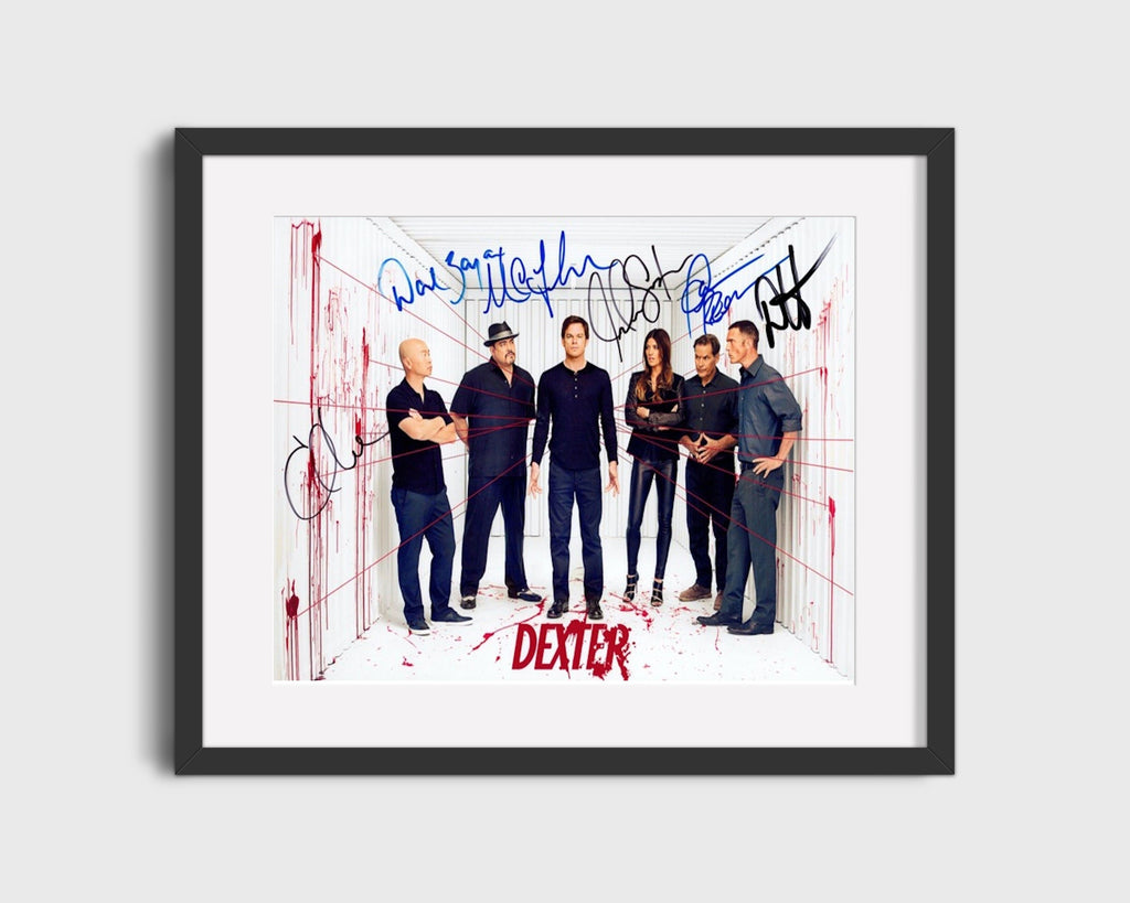 Dexter - Cast Portrait - Autograph Print Television Vintage Framed Prints Gallery Frame 16x20