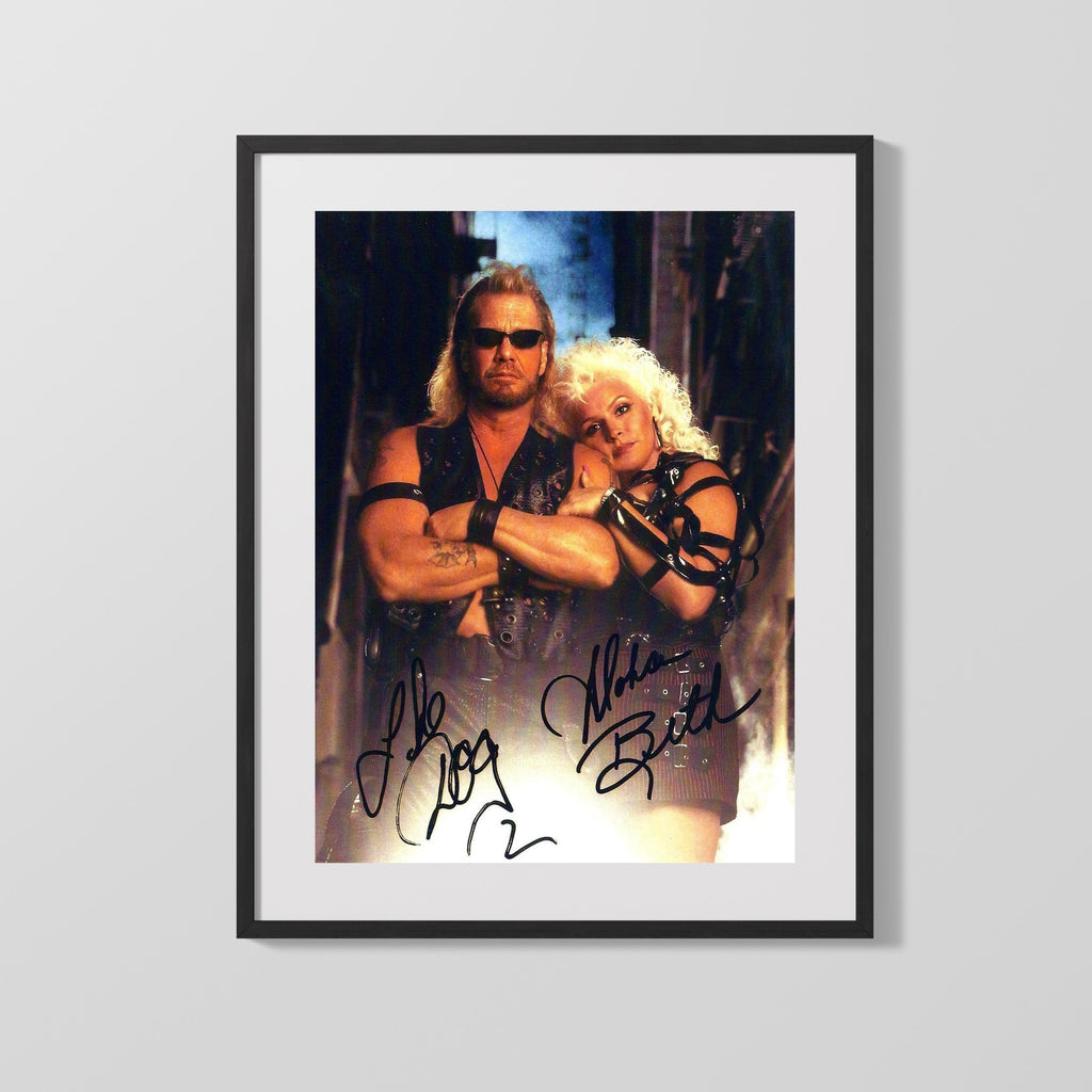 Dog the Bounty Hunter - Duane and Beth - Tough Duo Autograph Print Television Vintage Framed Prints Gallery Frame 16x20