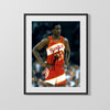 Dominique Wilkins Autograph Print - Hawks Hands on Hips - Human Highlight Waiting