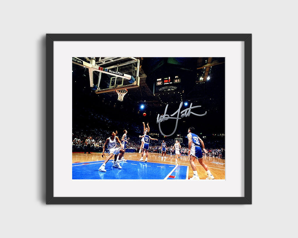 Duke Autograph Print - Christian Laettner - The Shot Heard Forever College FSPrints Gallery Frame 16x20