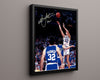 Duke Autograph Print - Christian Laettner The Shot - The Dagger College FSPrints Floating Canvas 16x20
