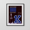 Duke Autograph Print - Coach K 1000 Wins - K Club College FSPrints Gallery Frame 16x20