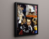 Duke Autograph Print - Coach K Cuts Net - Net Results College FSPrints Floating Canvas 16x20