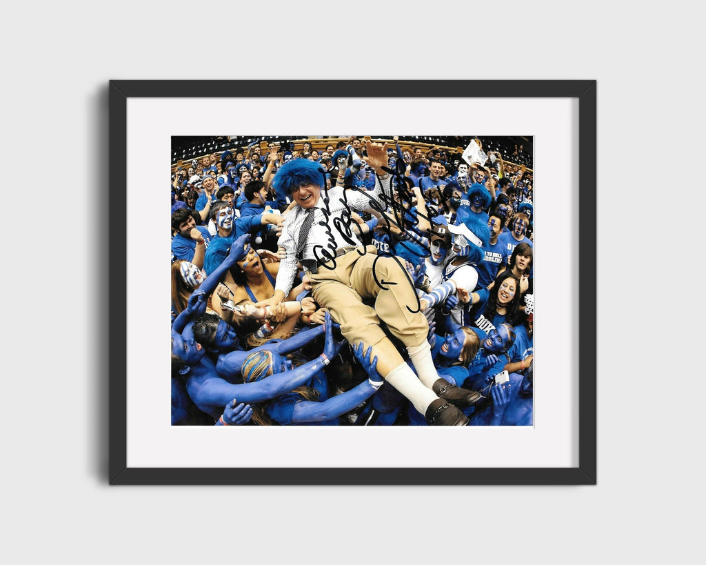 Duke Autograph Print - Dick Vitale - Awesome Baby Crowd Surf College FSPrints Gallery Frame 16x20