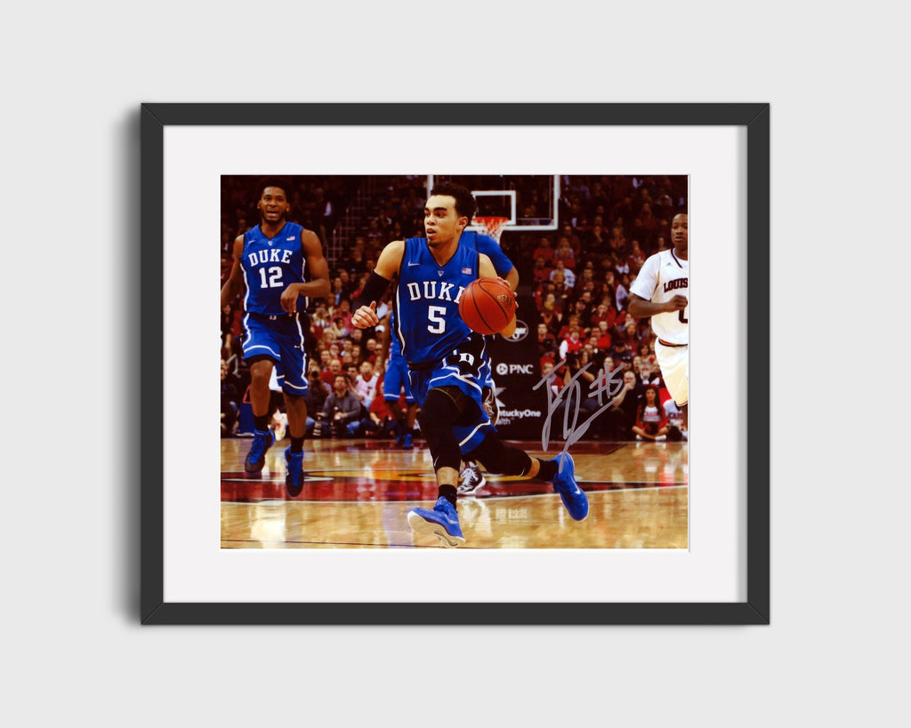 Duke Autograph Print - Tyus Jones 2015 - One Shining Moment College FSPrints Gallery Frame 16x20