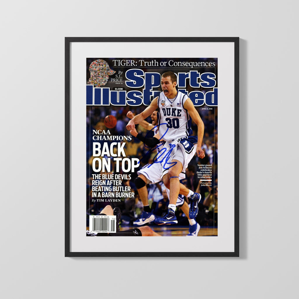 Duke Autograph SI Print - Back on Top 2010 - Devils Reign College FSPrints Gallery Frame 16x20