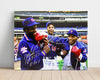 Dwight Gooden and Darryl Strawberry Autograph Print - With Mike Tyson - Queens power trio