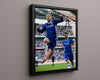 Eden Hazard Autograph Print - Chelsea FC - Celebration Leap Soccer FramedSportPrints Floating Canvas 16x20
