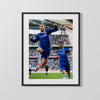 Eden Hazard Autograph Print - Chelsea FC - Celebration Leap Soccer FramedSportPrints Gallery Frame 16x20