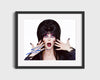 Elvira - Mistress of the Dark - Autograph Portrait Television Vintage Framed Prints Gallery Frame 16x20