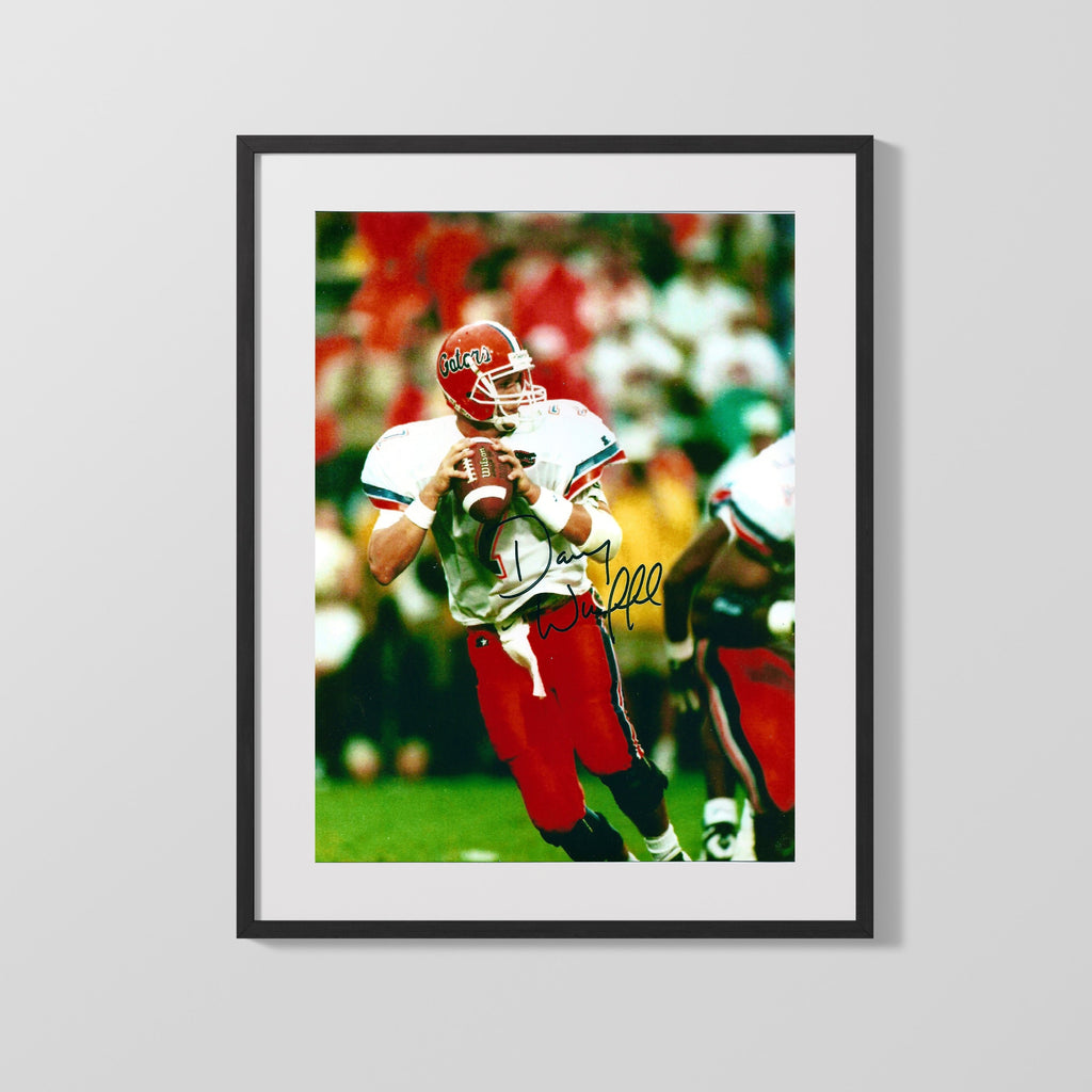 Florida Autograph Print - Danny Wuerffel - Gator Gunslinger College FSPrints Gallery Frame 16x20