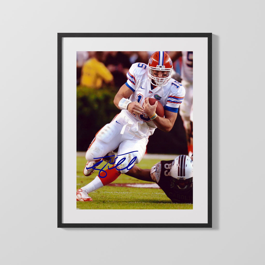 Florida Autograph Print - Tim Tebow - Tebow Time College FSPrints Gallery Frame 16x20
