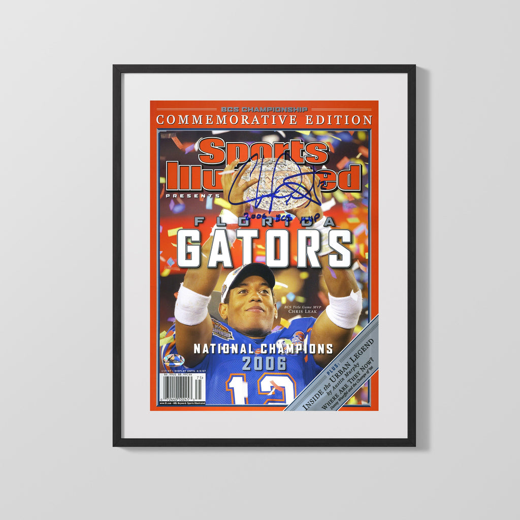 Florida Autograph SI Print - Chris Leak - 2006 National Champs College FSPrints Gallery Frame 16x20