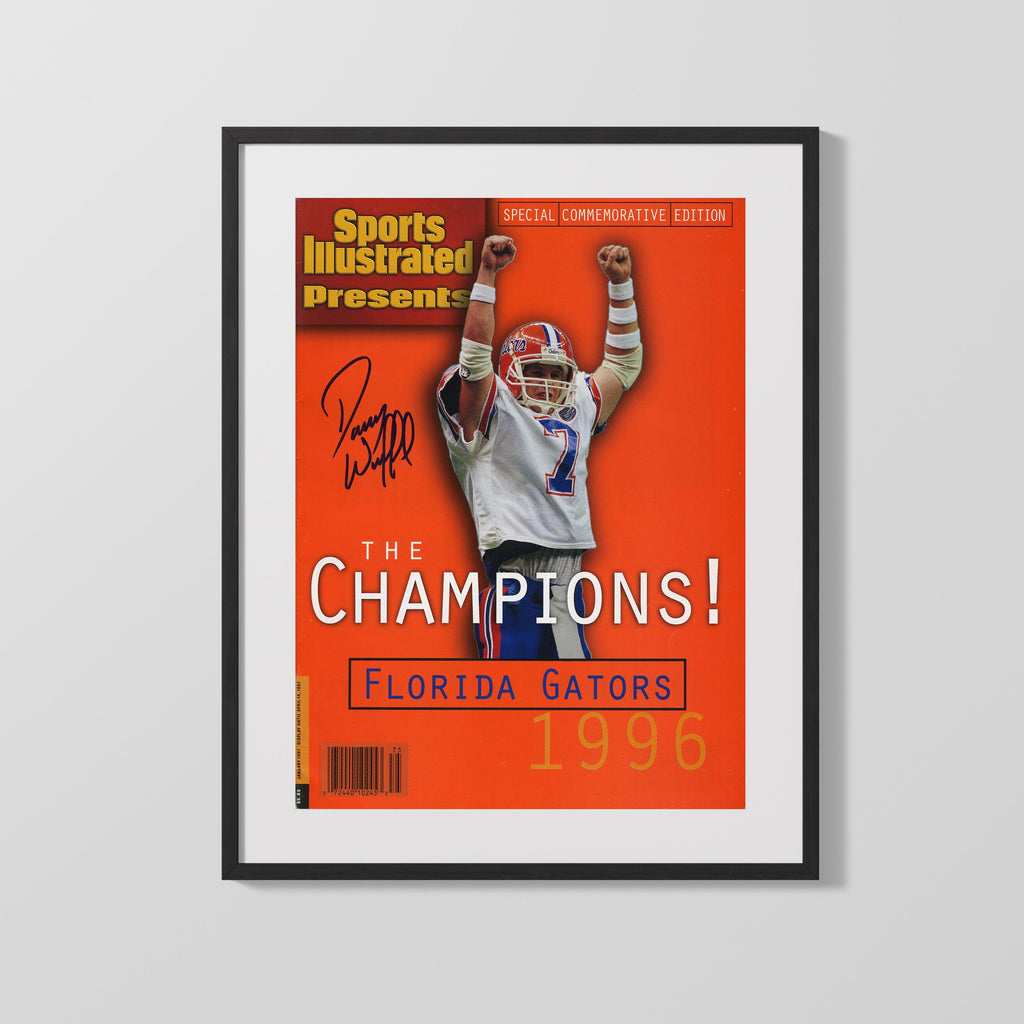 Florida Autograph SI Print - Danny Wuerffel - 1996 National Champs College FSPrints Gallery Frame 16x20