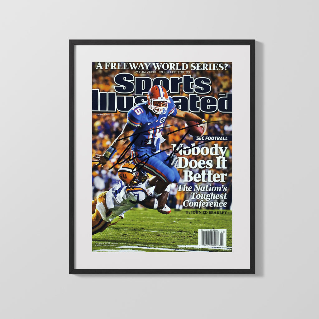 Florida Autograph SI Print - Tim Tebow - Nobody Better College FSPrints Gallery Frame 16x20