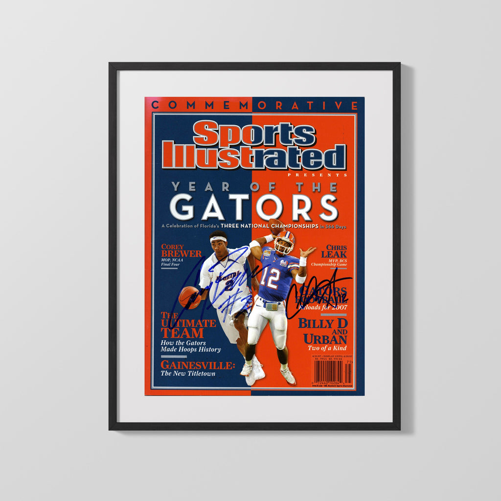 Florida Autograph SI Print - Year of the Gators - Triple Crown Champs College FSPrints Gallery Frame 16x20