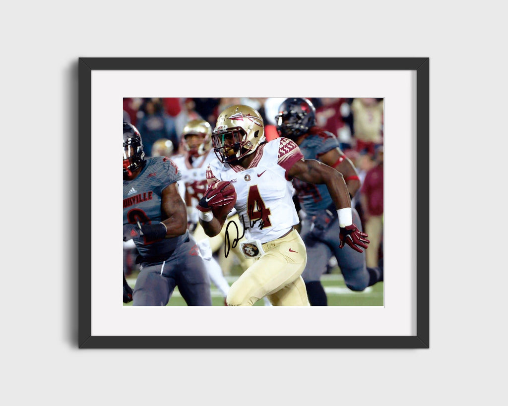 Florida State Autograph Print - Dalvin Cook - Seminole Speedster College FSPrints Gallery Frame 16x20
