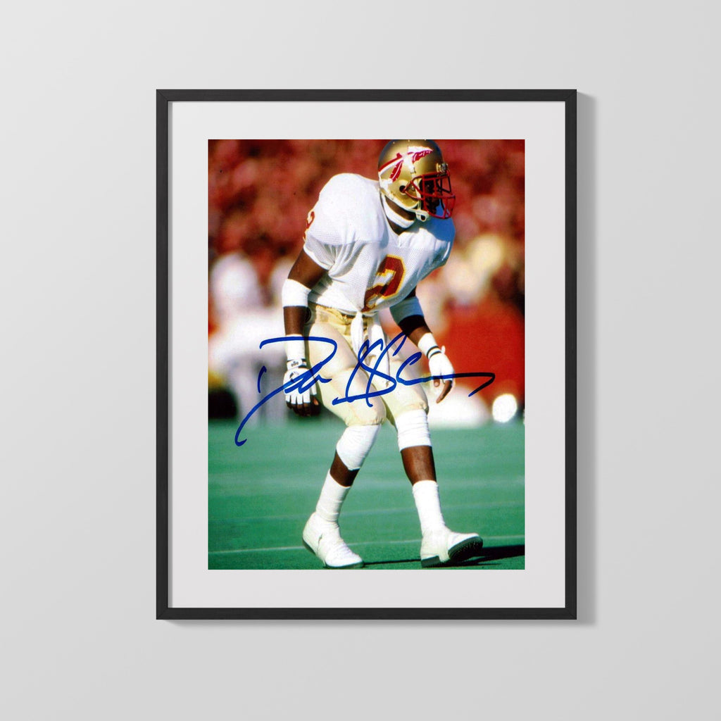 Florida State Autograph Print - Deion Prime Time - No Fly Zone College FSPrints Gallery Frame 16x20