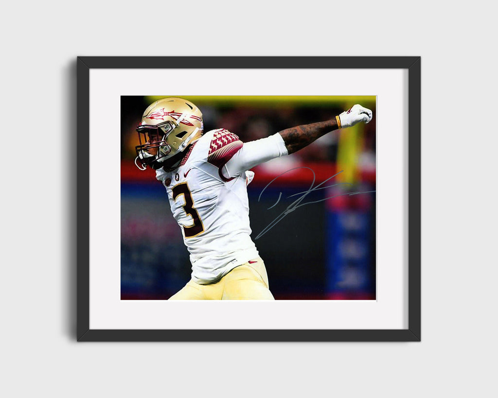 Florida State Autograph Print - Derwin James Celebration - Nole Power College FSPrints Gallery Frame 16x20