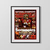 Florida State Autograph SI Print - Jameis Winston - Back at the Top College FSPrints Gallery Frame 16x20