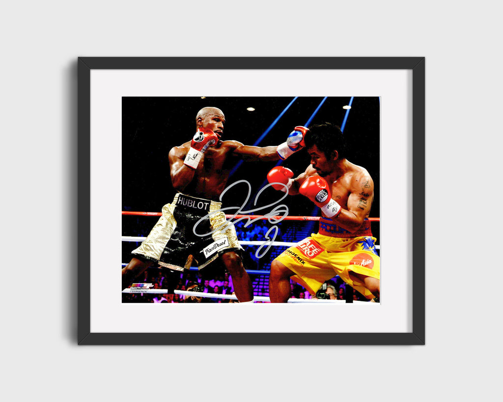 Floyd Mayweather Autograph Print - Mayweather vs Pacquiao - The Money Fight Boxing FSPrints Gallery Frame 16x20