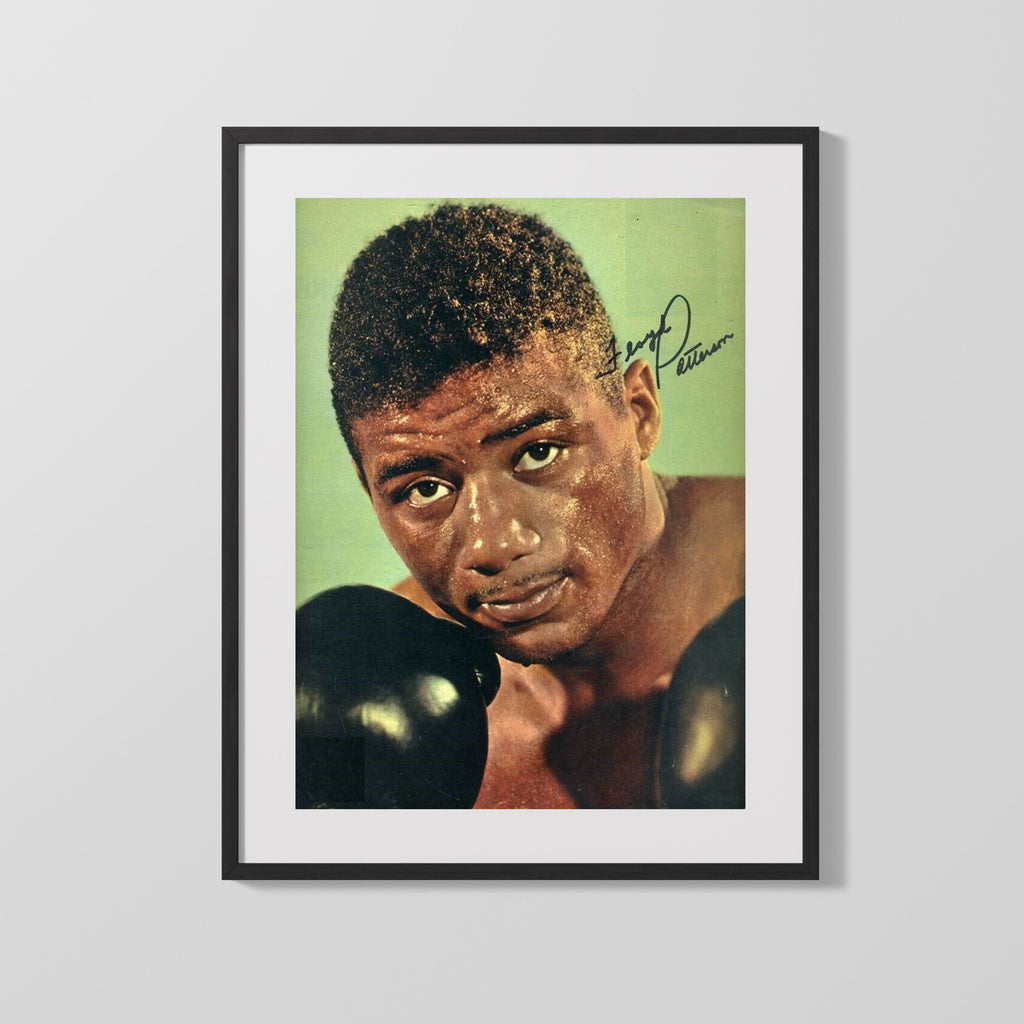 Floyd Patterson Autograph Print - Classic Portrait - Gentle Warrior Boxing FSPrints Gallery Frame 16x20
