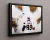 Football Autograph Print - Aaron Donald - Into the Smoke Football Vintage Framed Prints Floating Canvas 16x20
