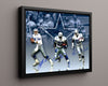 Football Autograph Print - Aikman Smith Irvin - Dallas Dynasty Football Vintage Framed Prints Floating Canvas 16x20