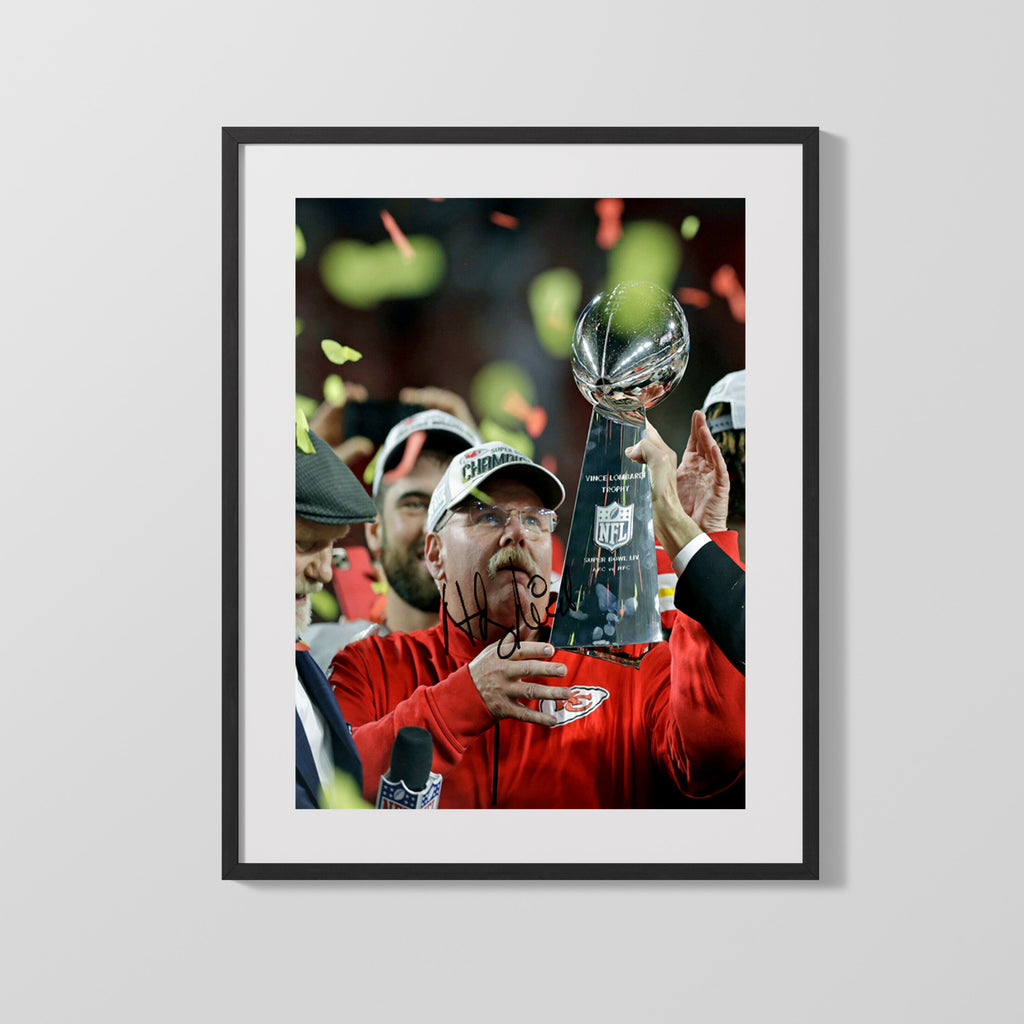 Football Autograph Print - &y Reid - Big Chief with Big Trophy Football Vintage Framed Prints Gallery Frame 16x20
