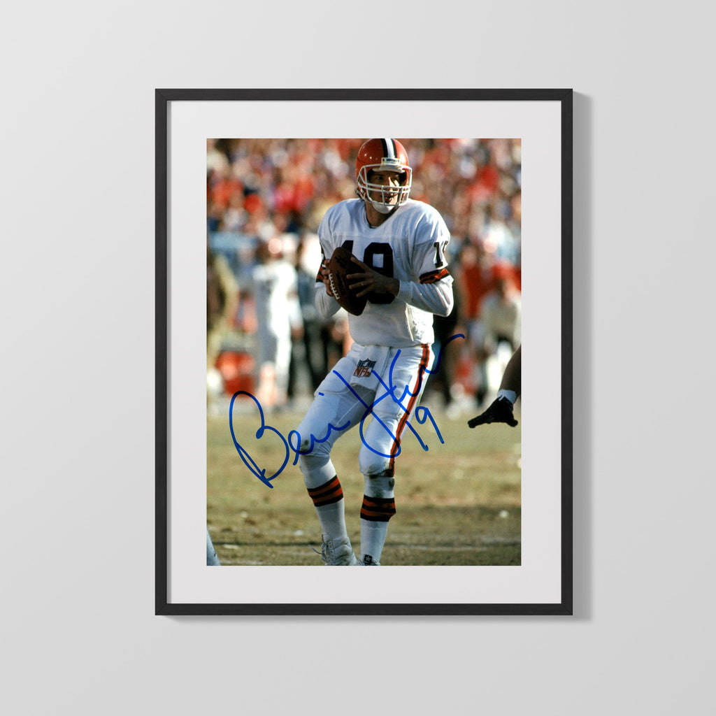 Football Autograph Print - Bernie Kosar - Clevel&s Legendary Arm Football Vintage Framed Prints Gallery Frame 16x20