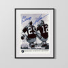 Football Autograph Print - Biletnikoff & Stabler - Raider Legends Football Vintage Framed Prints Gallery Frame 16x20