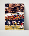 Football Autograph Print - Brett Favre - Frozen Tundra Dive Football Vintage Framed Prints Poster 16x20