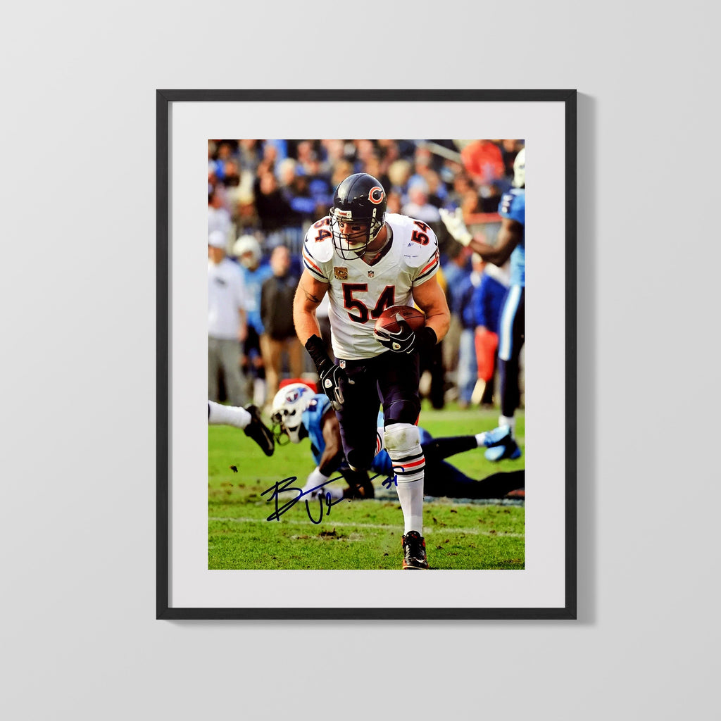 Football Autograph Print - Brian Urlacher - Monster of the Midway Football Vintage Framed Prints Gallery Frame 16x20