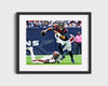 Football Autograph Print - CJ Stroud - Texans QB Pocket Escape Football Vintage Framed Prints Gallery Frame 16x20