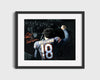 Football Autograph Print - Caleb Williams - Bears Gunslinger Football Vintage Framed Prints Gallery Frame 16x20