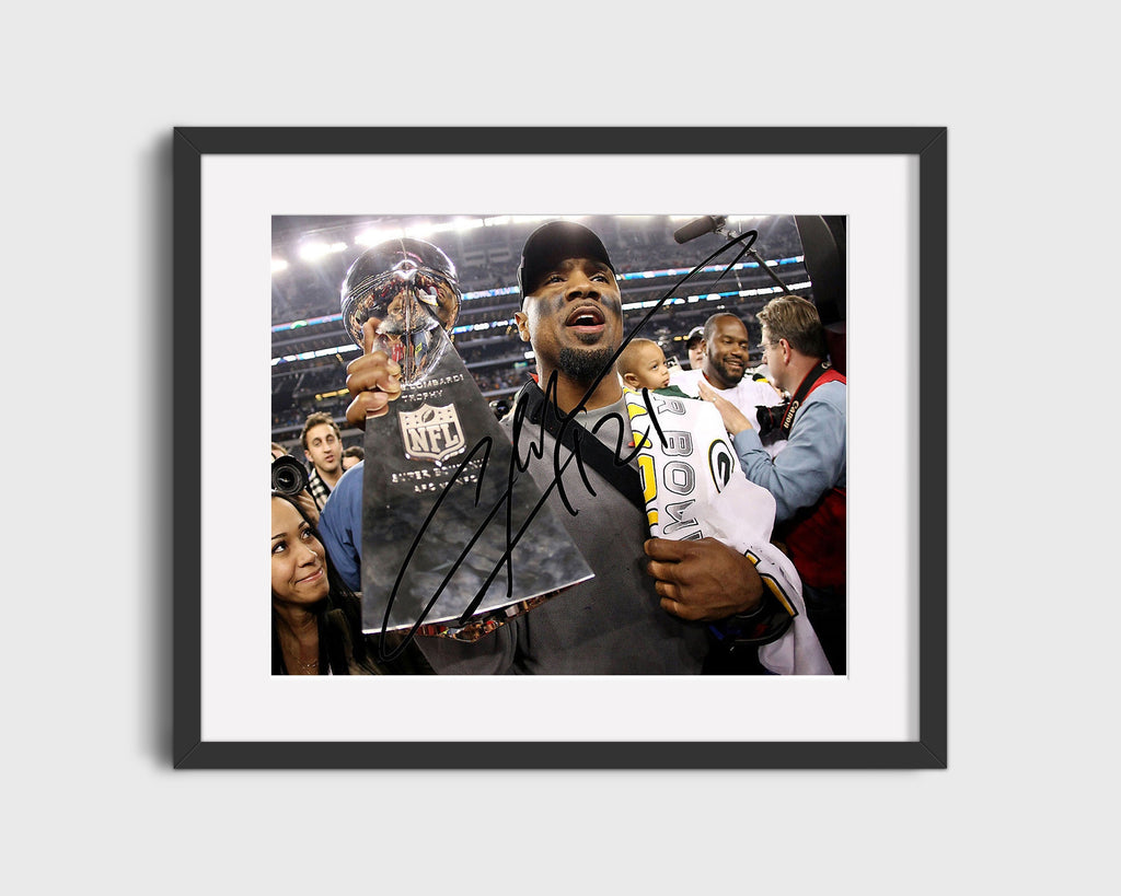 Football Autograph Print - Charles Woodson - Super Bowl Glory Football Vintage Framed Prints Gallery Frame 16x20