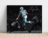 Football Autograph Print - Christian McCaffrey Leap - Air CMC Football Vintage Framed Prints Poster 16x20