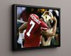 Football Autograph Print - Colin Kaepernick - Kaepernicking Football Vintage Framed Prints Floating Canvas 16x20
