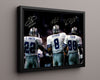 Football Autograph Print - Cowboys Triplets - Legends Together Football Vintage Framed Prints Floating Canvas 16x20