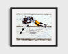 Football Autograph Print - Curtis Martin - Snow Day Run Football Vintage Framed Prints Gallery Frame 16x20