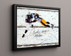 Football Autograph Print - Curtis Martin - Snow Day Run Football Vintage Framed Prints Floating Canvas 16x20