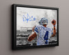 Football Autograph Print - Dak Prescott - Pre-Game Focus Football Vintage Framed Prints Floating Canvas 16x20