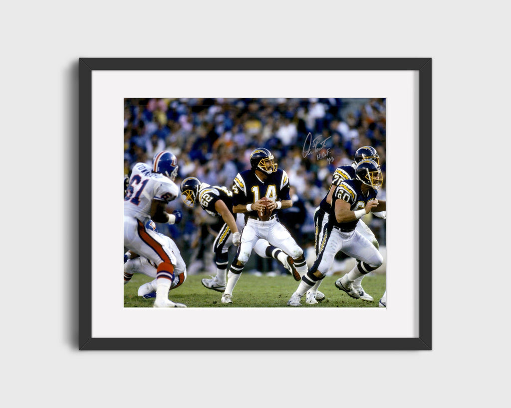 Football Autograph Print - Dan Fouts - Air Coryell Comm&er Football Vintage Framed Prints Gallery Frame 16x20